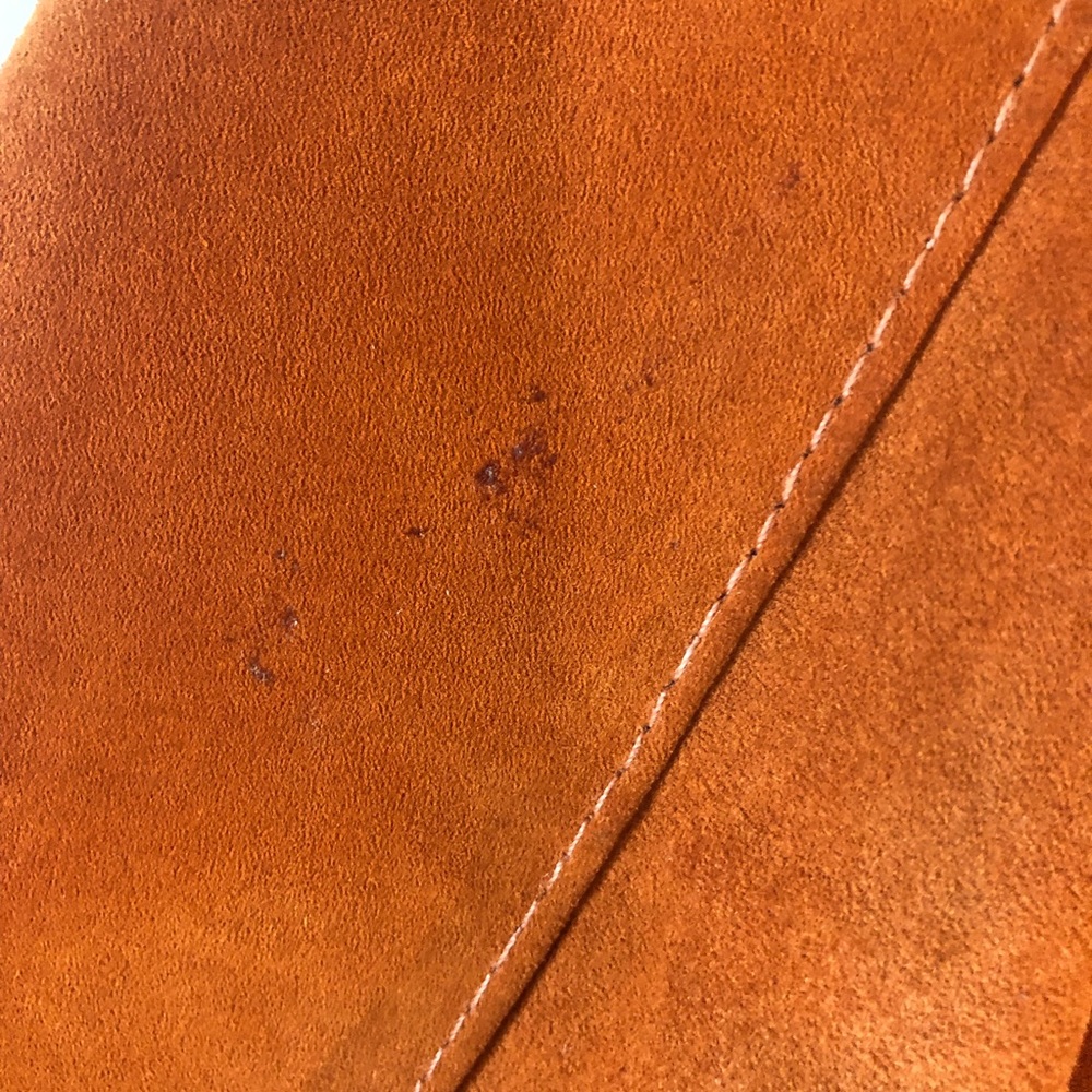 REVUE Suede Leather Jacket Autumn Orange - Picture 8 of 8